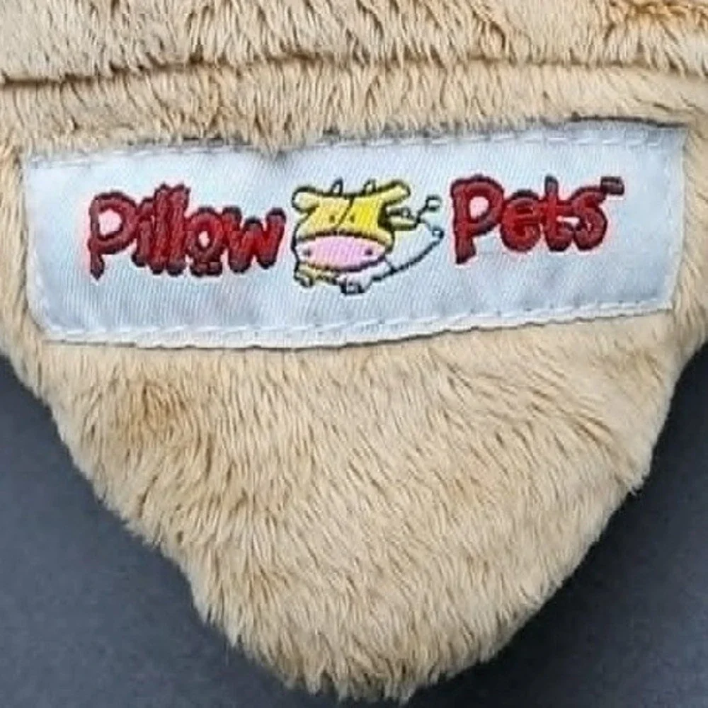 Pillow Pets Tan Brown Puppy Dog Plush Folding Pillow Stuffed Animal Kids Toy 15